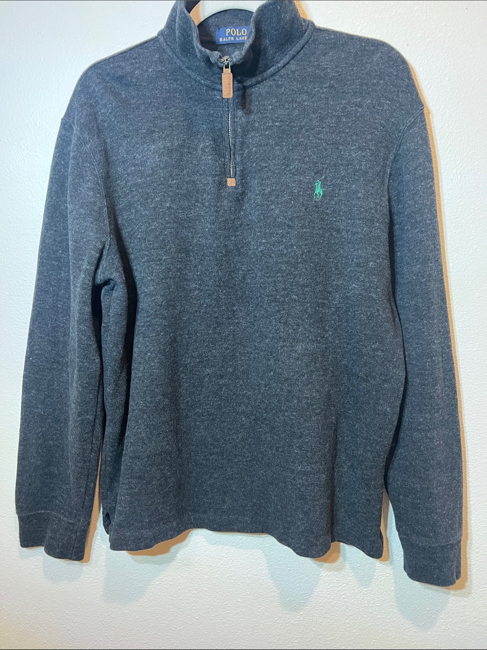 Polo Ralph Lauren Charcoal 1/4 Zip Pullover Men’s Size M